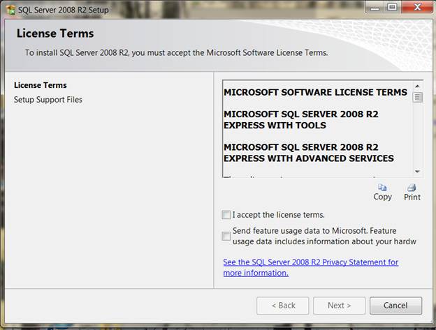 SQL System requirements 21